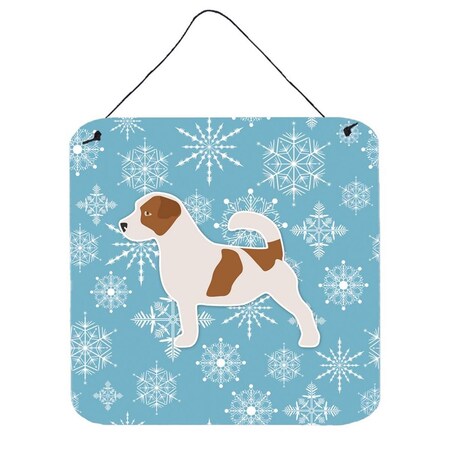 Carolines Treasures Winter Snowflake Jack Russell Terrier Wall or Door Hanging Prints BB3507DS66